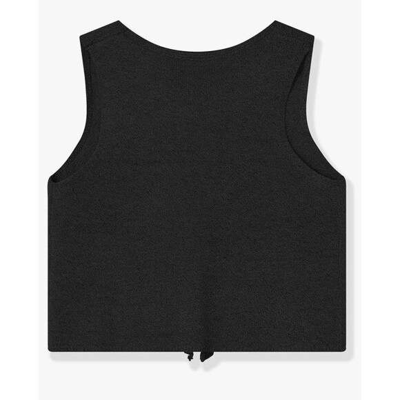 Womens Sleeveless Double Tie Front Sz Large Black Minimalist Capsule Wardrobe - Picture 4 of 6